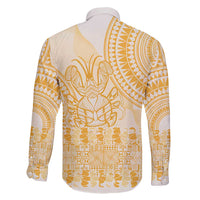 Niue Language Week Family Matching Short Sleeve Bodycon Dress and Hawaiian Shirt The Rock Coconut Crab - Siapo Gold Pastel