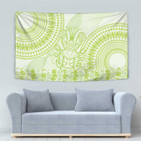 Lime Green Niue Language Week Tapestry The Rock Coconut Crab - Siapo Pattern LT14 - Polynesian Pride