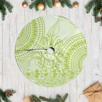 Lime Green Niue Language Week Tree Skirt The Rock Coconut Crab - Siapo Pattern LT14 Casual Lime Green - Polynesian Pride