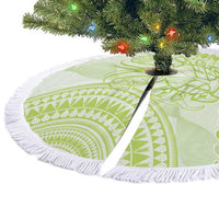 Lime Green Niue Language Week Tree Skirt The Rock Coconut Crab - Siapo Pattern LT14 - Polynesian Pride