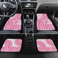 Pink Niue Language Week Car Mats The Rock Coconut Crab - Siapo Pattern