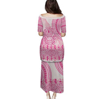 Pink Niue Language Week Family Matching Puletasi and Hawaiian Shirt The Rock Coconut Crab - Siapo Pattern