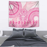 Pink Niue Language Week Tapestry The Rock Coconut Crab - Siapo Pattern LT14 - Polynesian Pride