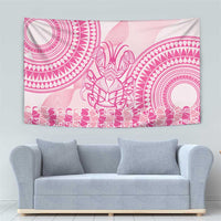 Pink Niue Language Week Tapestry The Rock Coconut Crab - Siapo Pattern LT14 - Polynesian Pride