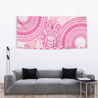 Pink Niue Language Week Tapestry The Rock Coconut Crab - Siapo Pattern LT14 - Polynesian Pride