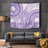 Purple Niue Language Week Tapestry The Rock Coconut Crab - Siapo Pattern LT14 Purple - Polynesian Pride