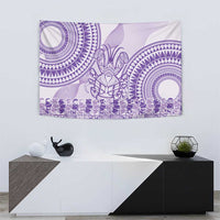 Purple Niue Language Week Tapestry The Rock Coconut Crab - Siapo Pattern LT14 - Polynesian Pride