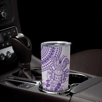 Purple Niue Language Week Tumbler Cup The Rock Coconut Crab - Siapo Pattern