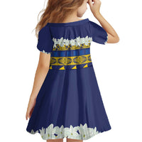 Tokelau Language Week Family Matching Long Sleeve Bodycon Dress and Hawaiian Shirt Tokelauan Tuluma With Gardenia Thunbergia