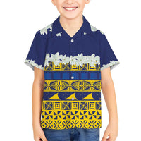 Tokelau Language Week Kid Hawaiian Shirt Tokelauan Tuluma With Gardenia Thunbergia