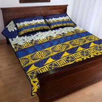 Tokelau Language Week Quilt Bed Set Tokelauan Tuluma With Gardenia Thunbergia