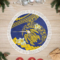 Te Vaiaho o te Gagana Tokelau Tree Skirt Polynesian Turtle - Malo Ni! LT14 Fringed Blue - Polynesian Pride