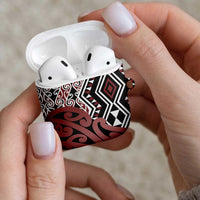 New Zealand AirPods Case Aotearoa Kowhaiwhai Mix Taniko Art - Polynesian Pride