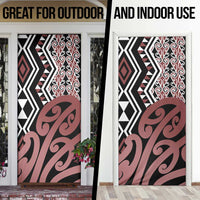 New Zealand Door Cover Aotearoa Kowhaiwhai Mix Taniko Art - Polynesian Pride