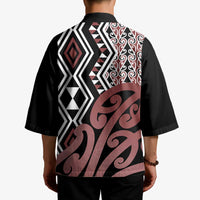 New Zealand Kimono Aotearoa Kowhaiwhai Mix Taniko Art - Polynesian Pride