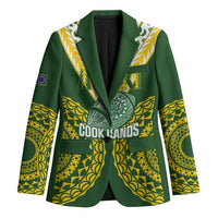 Custom Avaiki Cook Islands Rugby Blazer Kuki Airani Tatau Green LT14 Unisex Green - Polynesian Pride