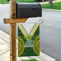 Avaiki Cook Islands Rugby Garden Flag Kuki Airani Tatau Green LT14 - Polynesian Pride