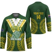 Custom Avaiki Cook Islands Rugby Hockey Jersey Kuki Airani Tatau Green - Polynesian Pride