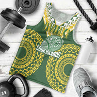 Custom Avaiki Cook Islands Rugby Men Tank Top Kuki Airani Tatau Green LT14 - Polynesian Pride