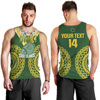 Custom Avaiki Cook Islands Rugby Men Tank Top Kuki Airani Tatau Green LT14 - Polynesian Pride