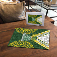 Avaiki Cook Islands Rugby Puzzle Kuki Airani Tatau Green LT14 - Polynesian Pride