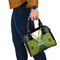 Avaiki Cook Islands Rugby Shoulder Handbag Kuki Airani Tatau Green LT14 - Polynesian Pride