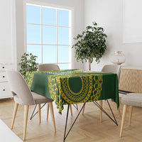 Avaiki Cook Islands Rugby Tablecloth Kuki Airani Tatau Green LT14 - Polynesian Pride