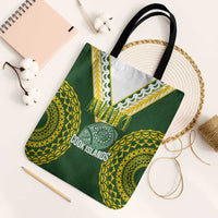 Avaiki Cook Islands Rugby Tote Bag Kuki Airani Tatau Green LT14 Black Strap One Size Green - Polynesian Pride