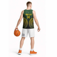 Custom Avaiki Cook Islands Rugby Basketball Jersey Kuki Airani Tatau Black LT14 - Polynesian Pride