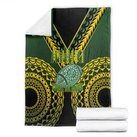 Avaiki Cook Islands Rugby Blanket Kuki Airani Tatau Black LT14 - Polynesian Pride