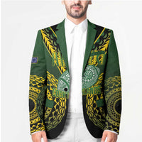 Custom Avaiki Cook Islands Rugby Blazer Kuki Airani Tatau Black LT14 - Polynesian Pride