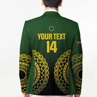 Custom Avaiki Cook Islands Rugby Blazer Kuki Airani Tatau Black LT14 - Polynesian Pride