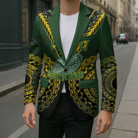 Custom Avaiki Cook Islands Rugby Blazer Kuki Airani Tatau Black LT14 - Polynesian Pride