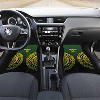 Custom Avaiki Cook Islands Rugby Car Mats Kuki Airani Tatau Black LT14 Set 2pcs - Front Black - Polynesian Pride