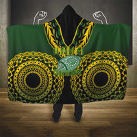 Avaiki Cook Islands Rugby Hooded Blanket Kuki Airani Tatau Black LT14 - Polynesian Pride