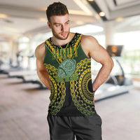 Custom Avaiki Cook Islands Rugby Men Tank Top Kuki Airani Tatau Black LT14 Black - Polynesian Pride