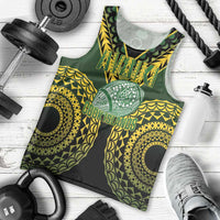 Custom Avaiki Cook Islands Rugby Men Tank Top Kuki Airani Tatau Black LT14 - Polynesian Pride