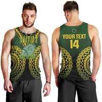 Custom Avaiki Cook Islands Rugby Men Tank Top Kuki Airani Tatau Black LT14 - Polynesian Pride