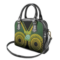 Avaiki Cook Islands Rugby Shoulder Handbag Kuki Airani Tatau Black LT14 - Polynesian Pride