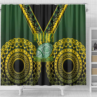 Avaiki Cook Islands Rugby Shower Curtain Kuki Airani Tatau Black LT14 - Polynesian Pride