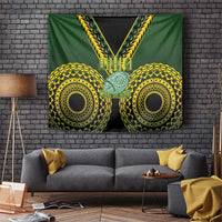 Avaiki Cook Islands Rugby Tapestry Kuki Airani Tatau Black LT14 Black - Polynesian Pride