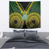 Avaiki Cook Islands Rugby Tapestry Kuki Airani Tatau Black LT14 - Polynesian Pride