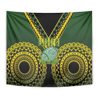 Avaiki Cook Islands Rugby Tapestry Kuki Airani Tatau Black LT14 - Polynesian Pride