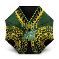 Avaiki Cook Islands Rugby Umbrella Kuki Airani Tatau Black LT14 One Size Folded 11.42 inch Opened Diameter 37.4 inch Black - Polynesian Pride