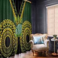 Avaiki Cook Islands Rugby Window Curtain Kuki Airani Tatau Black LT14 - Polynesian Pride