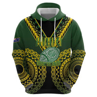 Custom Avaiki Cook Islands Rugby Zip Hoodie Kuki Airani Tatau Black LT14 - Polynesian Pride