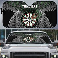 Personalised New Zealand Darts Auto Sun Shade Dartboard Maori Fern Puhoro Art - Polynesian Pride