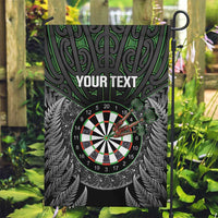 Personalised New Zealand Darts Garden Flag Dartboard Maori Fern Puhoro Art