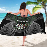 Personalised New Zealand Darts Sarong Dartboard Maori Fern Puhoro Art