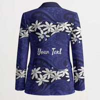 Personalised Cook Islands Pukapuka Blazer Tiare Maori Polynesian Waves Tattoo